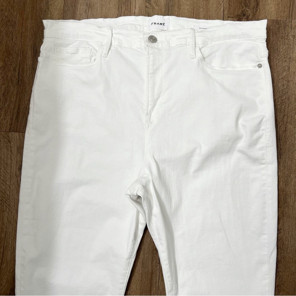 Frame Denim Le Crop Flare Mini Slits in in Blanc‎ - Picture 7 of 12